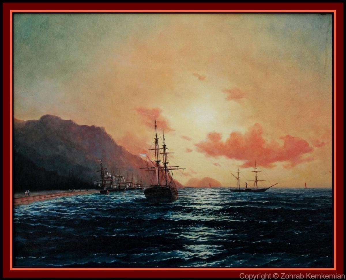 1984 Sunset, calm Coast (2)