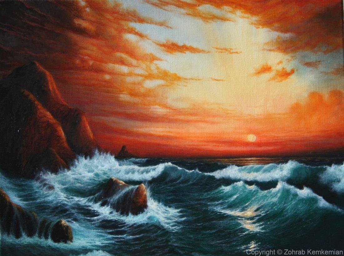 2014 Sunset on the Pacific coast