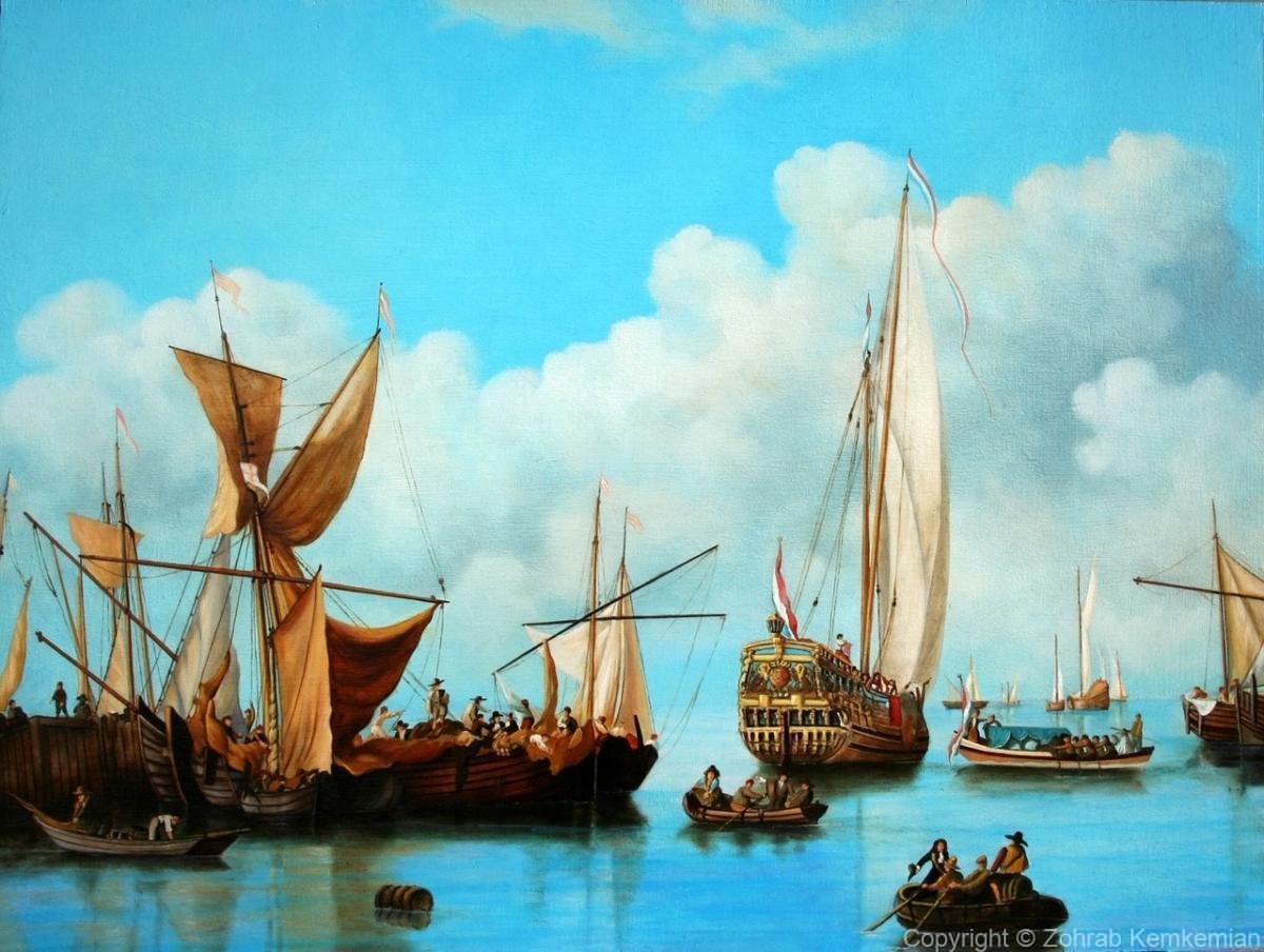 2017 Calm day in a Dutch harbor